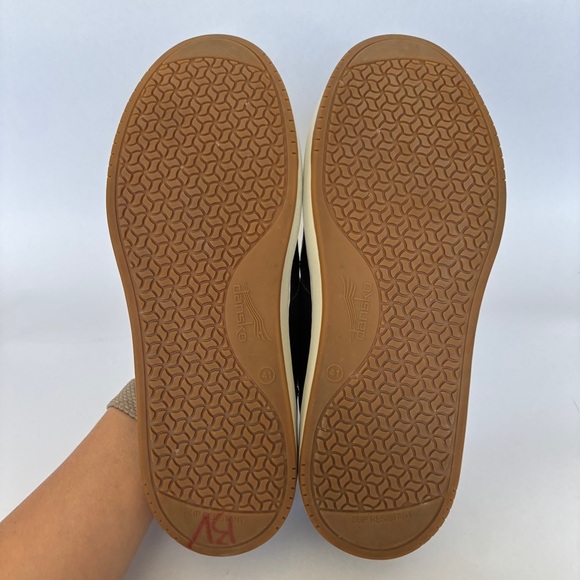 Dansko womens black leather Josephine slip on round toe casual loafers size 41 - Picture 5 of 10